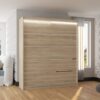 Tolóajtós gardrób LED világítással ellátott tolóajtós szekrény SPECTRA 180 - Sonoma LED világítással ellátott tolóajtós szekrény SPECTRA 180