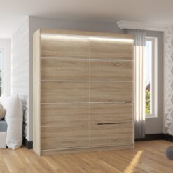 LED világítással ellátott tolóajtós szekrény SPECTRA 180