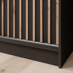 Tolóajtós gardrób Ida 200 tükrös tolóajtós szekrény - Fekete