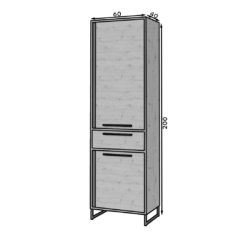 Gardrób Magas szekrény ARIA - Artisan
