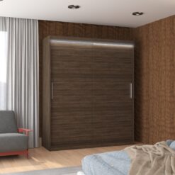 LED világítással ellátott tolóajtós szekrény LINCOLN 180