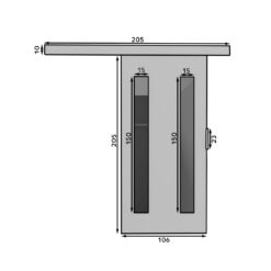 Fali tolóajtó HERS 106 - Sonoma