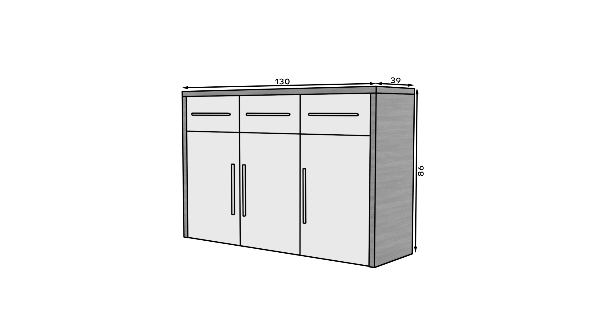 MARDEN komód - Fehér Ragyogás fehér komód – MARDEN komód - Fehér Ragyogás enteriőr fotó 3