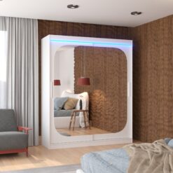 Tolóajtós szekrény tükörrel és LED világítással ARIZONA 180