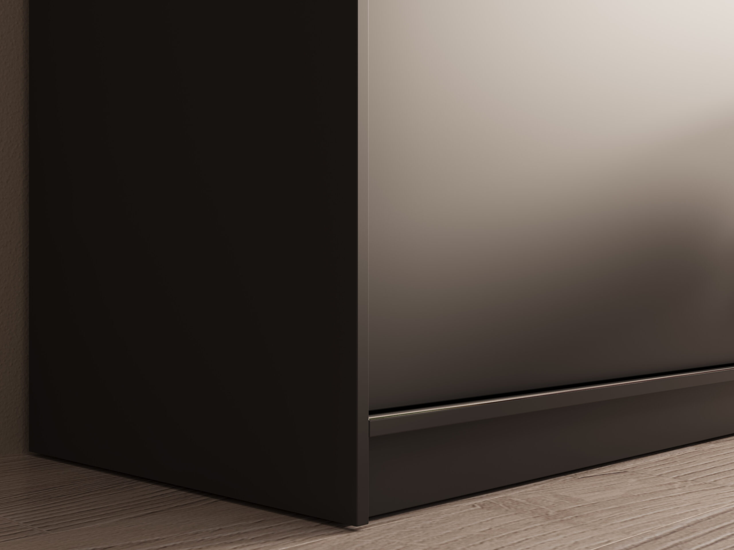 Tolóajtós gardrób Hailey 100 tükrös tolóajtós szekrény - Fekete Tolóajtós gardrób Hailey 100 tükrös tolóajtós szekrény - Fekete - Image 5