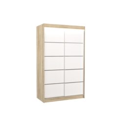 Tolóajtós gardrób LED világítással ellátott tolóajtós szekrény BENISSO 120 - Sonoma Sonoma