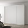 Tolóajtós gardrób Tükrös tolóajtós szekrény ANTOS 250 - Fehér Üveges tolóajtós szekrény ANTOS 250