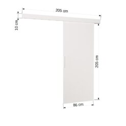 Fali tolóajtó DAAN 86 - Fekete