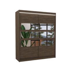 Tolóajtós gardrób Tükörrel és LED világítással ellátott tolóajtós szekrény TOLEDO 180 - Csoki Csoki