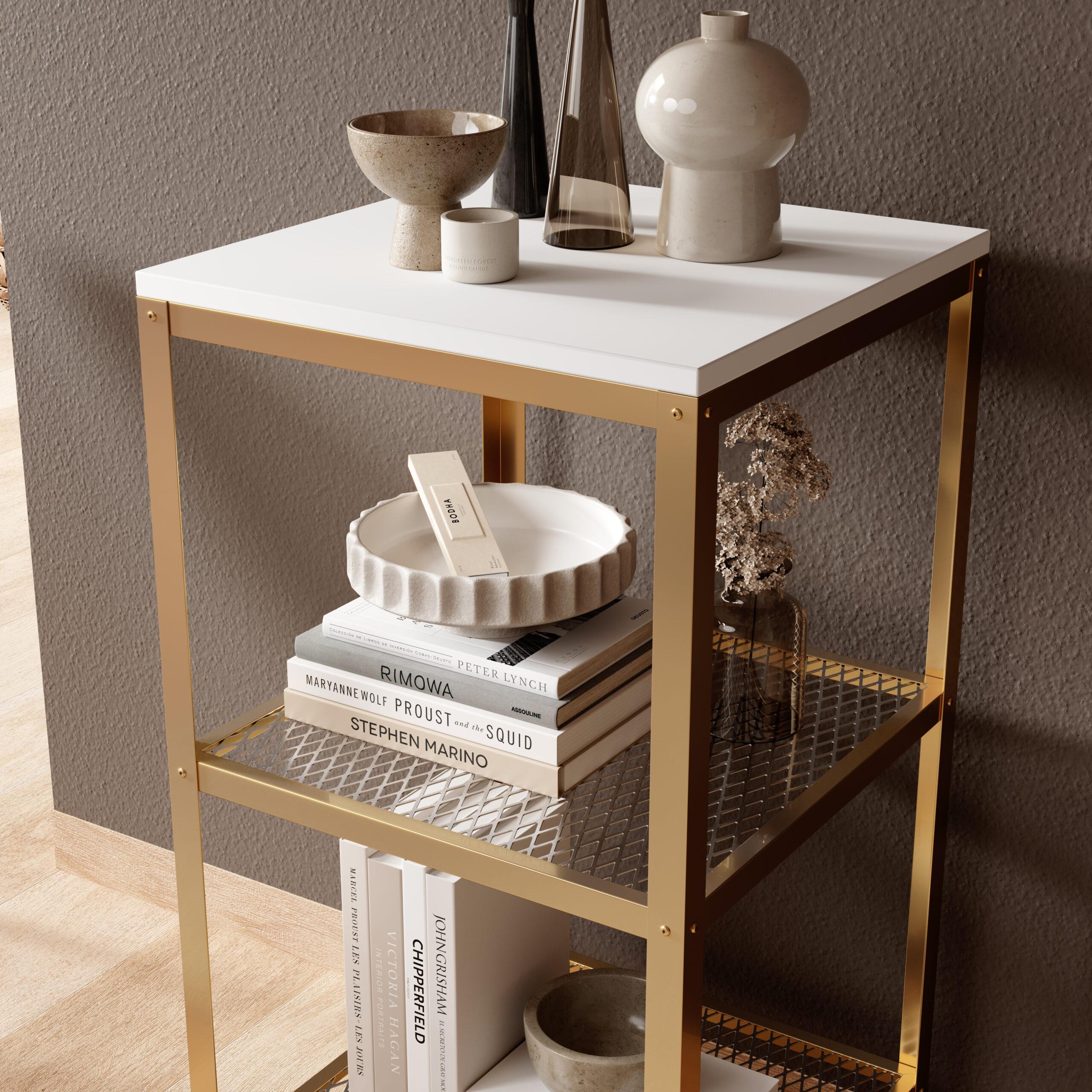 Könyvespolc Rolin polc - Arany Könyvespolc Rolin polc - Arany - Image 3