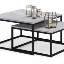 KAMA 2 az 1-ben dohányzóasztal - Fekete Fekete