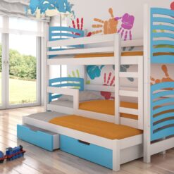 Háromszemélyes emeletes ágy matracokkal SORIA