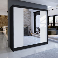 Tolóajtós gardrób Tolóajtós szekrény BALANCE 180 - Fekete Fekete