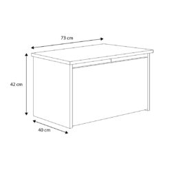 Játék láda DARIA játéktároló láda - Fehér