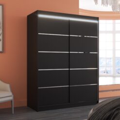 LED világítással ellátott tolóajtós szekrény LUFT 150