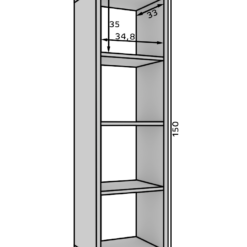 Könyvespolc Cleo II könyvespolc - Fehér