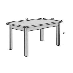 RODOS 53 kihúzható asztal - Kézműves arany Kézműves arany