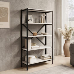 Könyvespolc Rene polc - Fekete Fekete