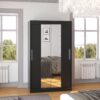 Tolóajtós gardrób Tolóajtós szekrény SANTOS 120 - Fekete Tolóajtós szekrény SANTOS 120