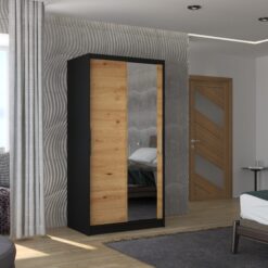 Biztonsági tükrös tolóajtós szekrény BAROS 100