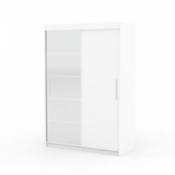 Tolóajtós gardrób Tolóajtós szekrény tükörrel ESTI 150 - Fekete Fekete