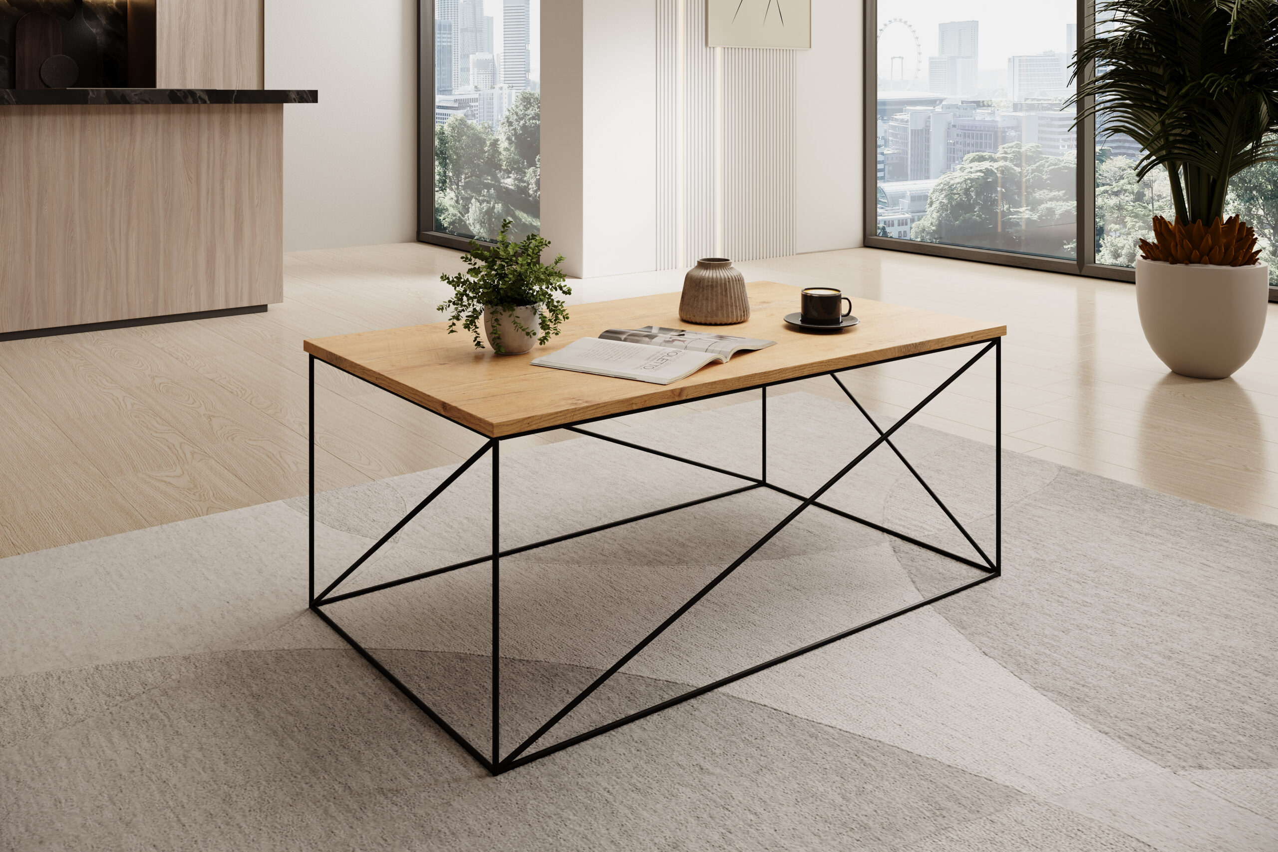 Dante dohányzóasztal - Fehér Fehér