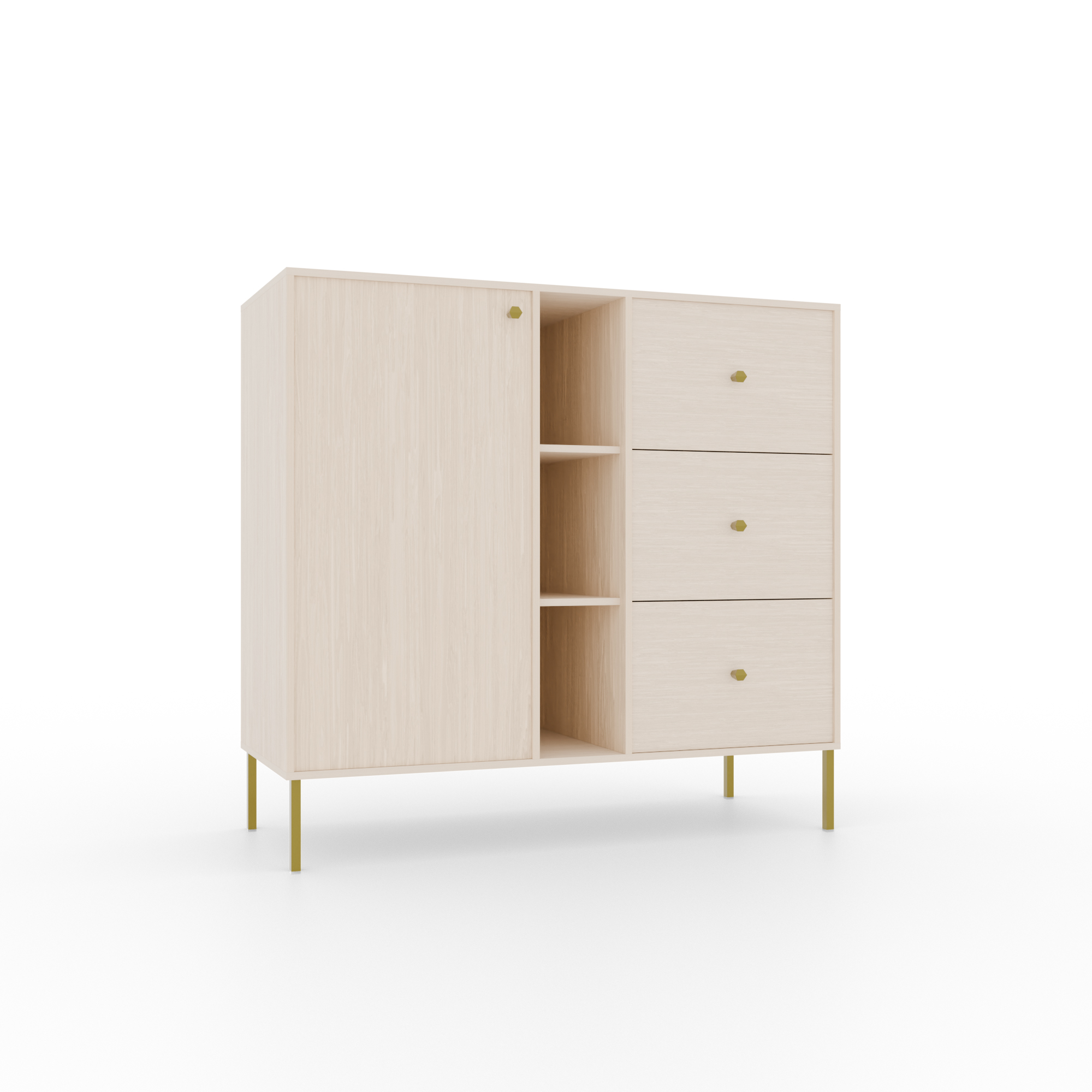 Tili 1D 3S 3P Komód - Homokbézs komód – Tili 1D 3S 3P Komód - Homokbézs enteriőr fotó 1
