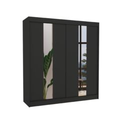 Tolóajtós gardrób Tolóajtós szekrény BALTON 200 - Fekete Fekete