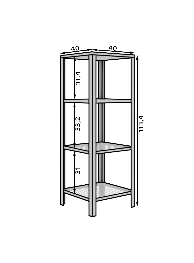 Könyvespolc Reli polc - Fekete Könyvespolc Reli polc - Fekete - Image 4