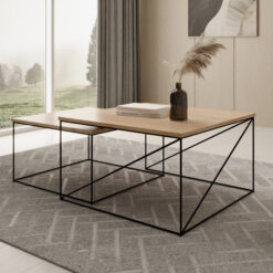 Licco 2in1 dohányzóasztal - Fekete Fekete