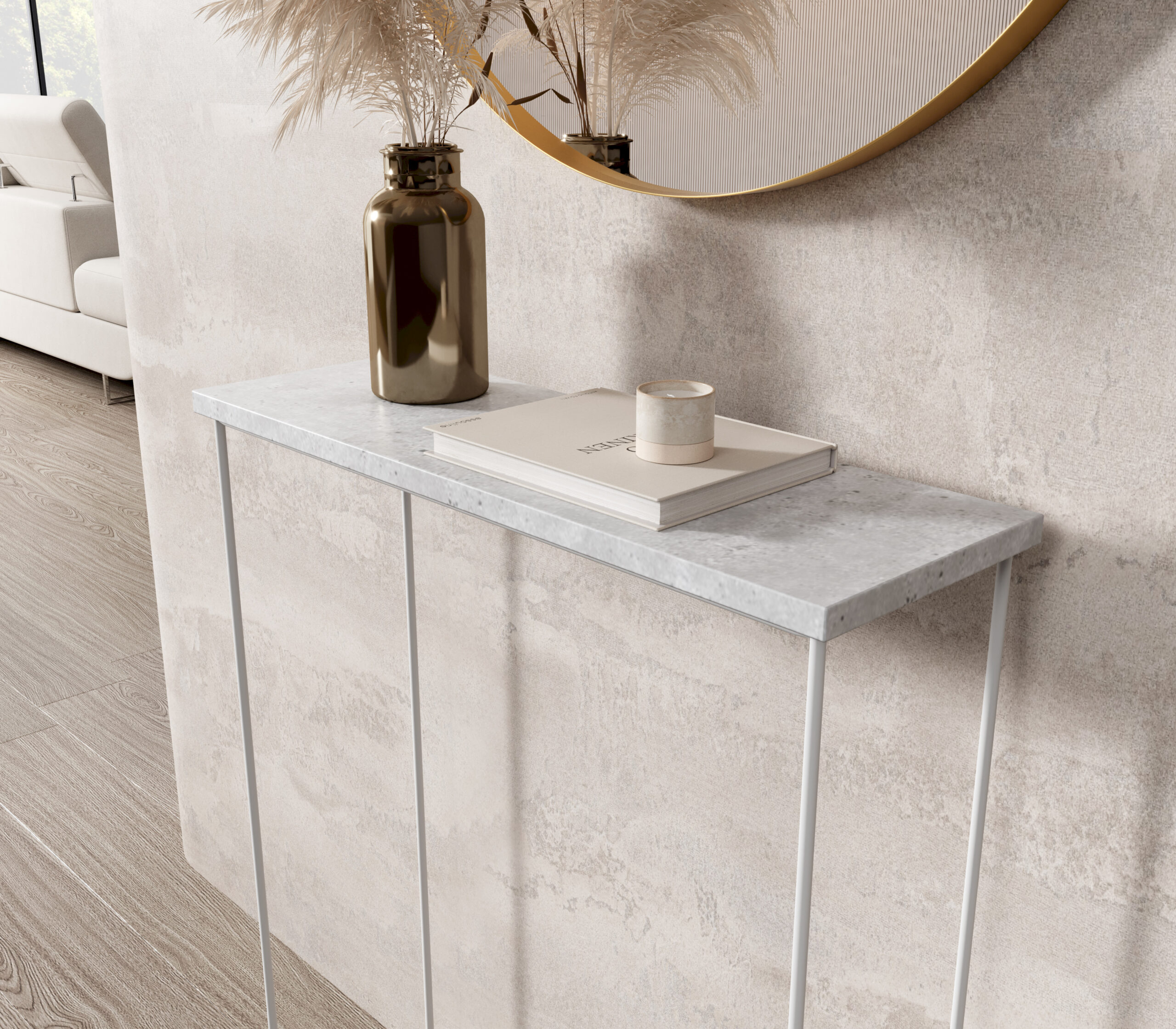 Sili konzol asztalka - Fehér Sili konzol asztalka - Fehér - Image 3