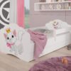 Gyerekágy Ágy matraccal, korláttal és fiókkal CASIMO CAT 160x80 - Fehér Ágy matraccal