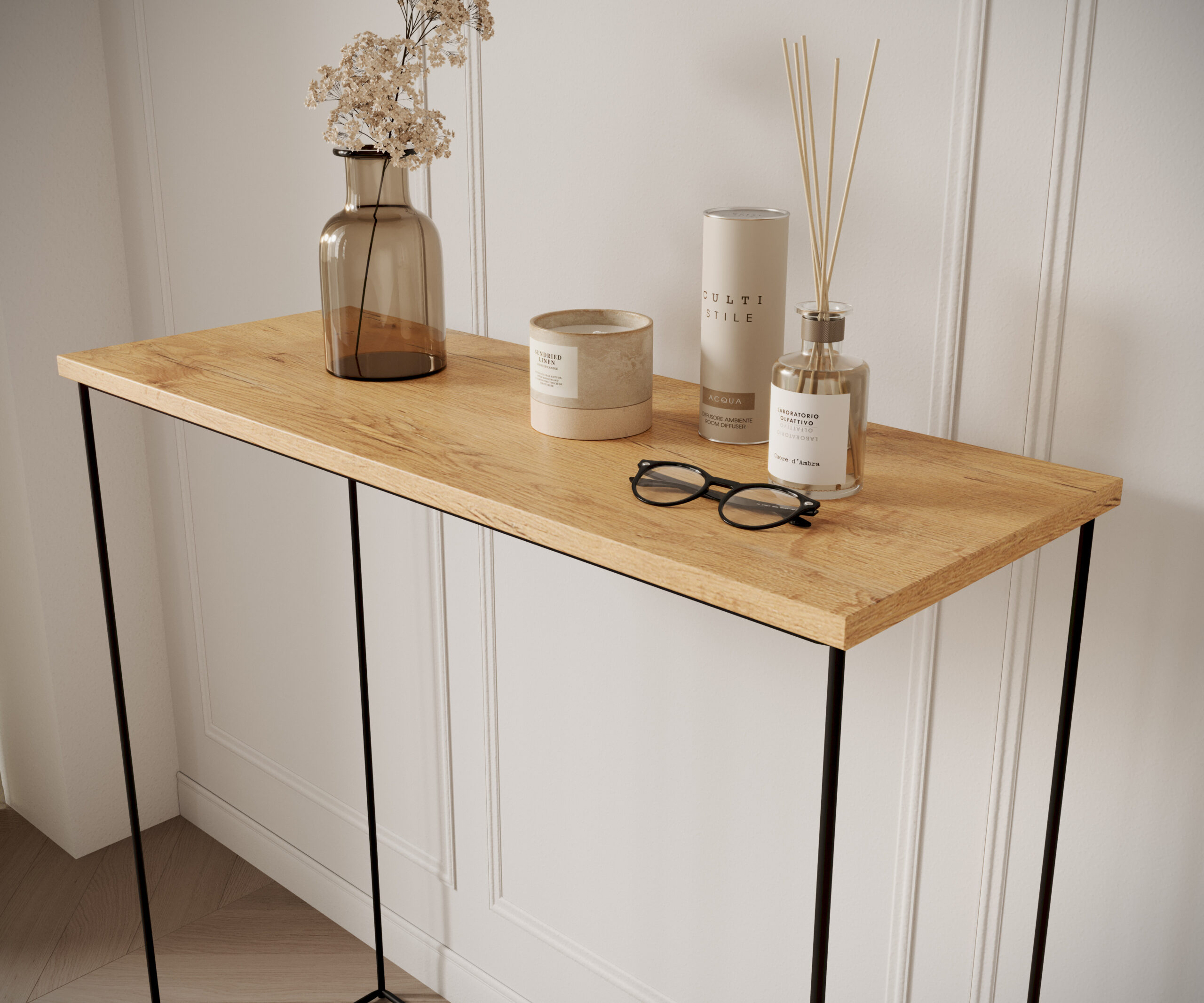 Milan konzol asztalka - Fekete Milan konzol asztalka - Fekete - Image 3