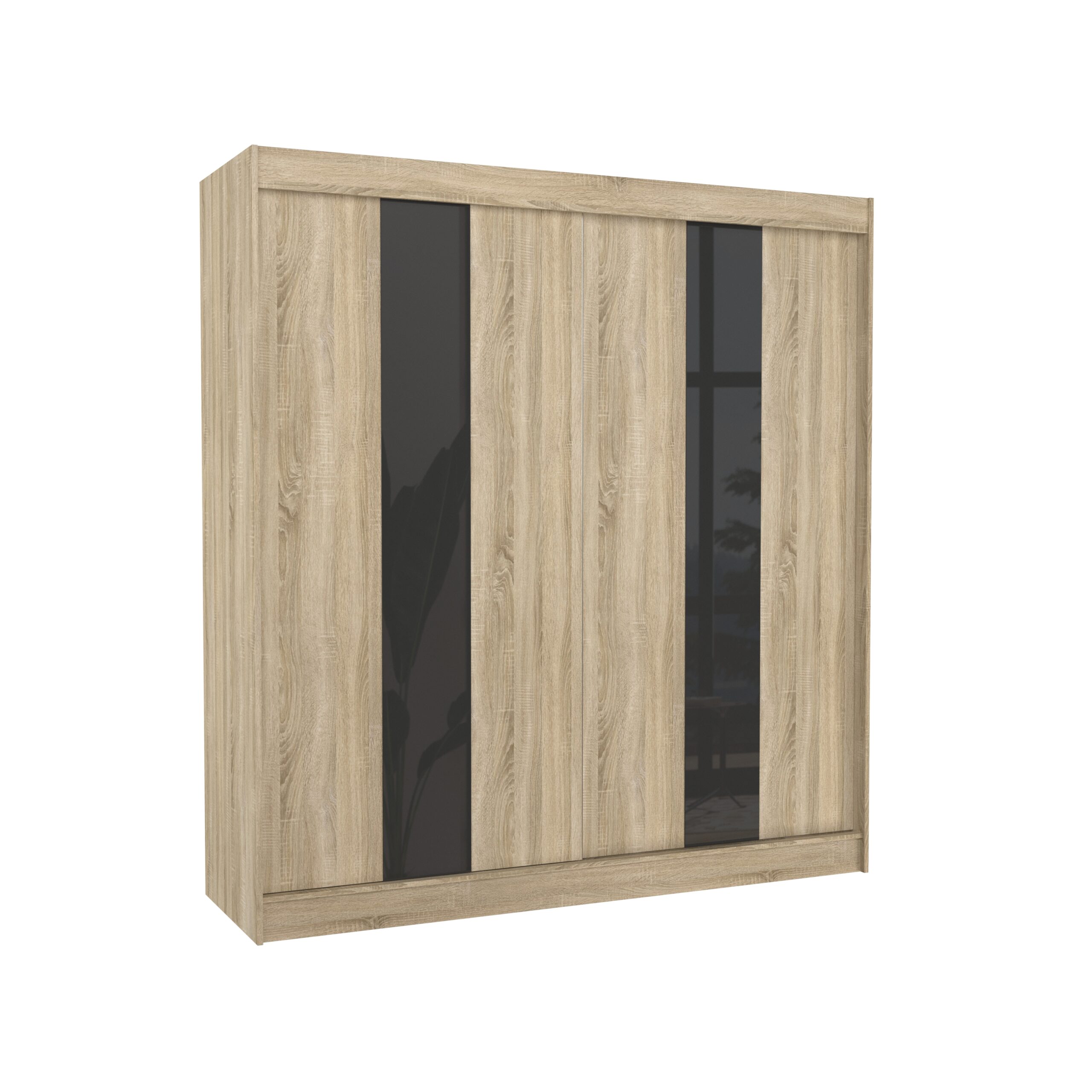 Tolóajtós gardrób Tolóajtós szekrény KAREN 200 - Sonoma Sonoma