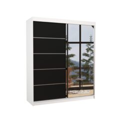 Tolóajtós gardrób Tükrös tolóajtós szekrény CARO 180 - Fehér