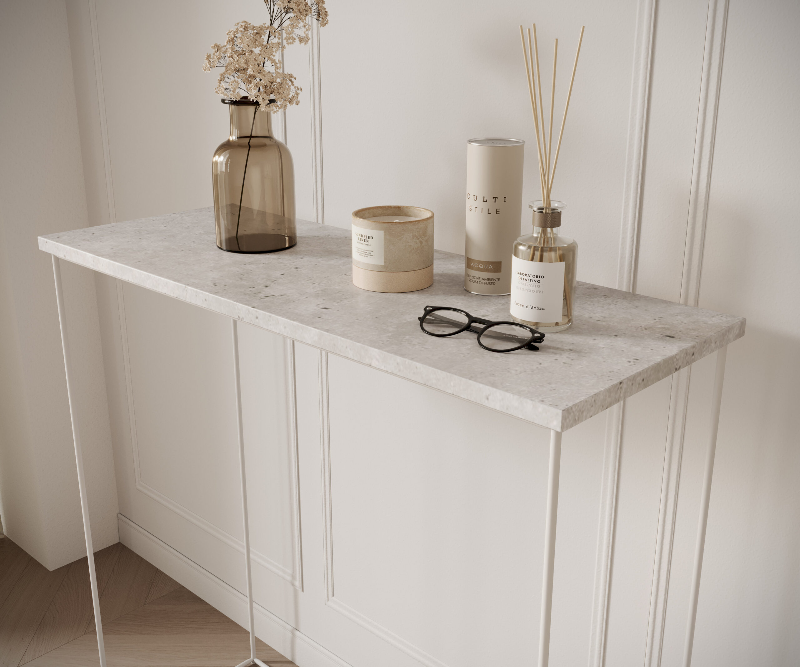 Milan konzol asztalka - Fehér Milan konzol asztalka - Fehér - Image 3