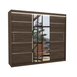 Tolóajtós gardrób LED tükrös tolóajtós szekrény SALTO 250 - Csoki Csoki