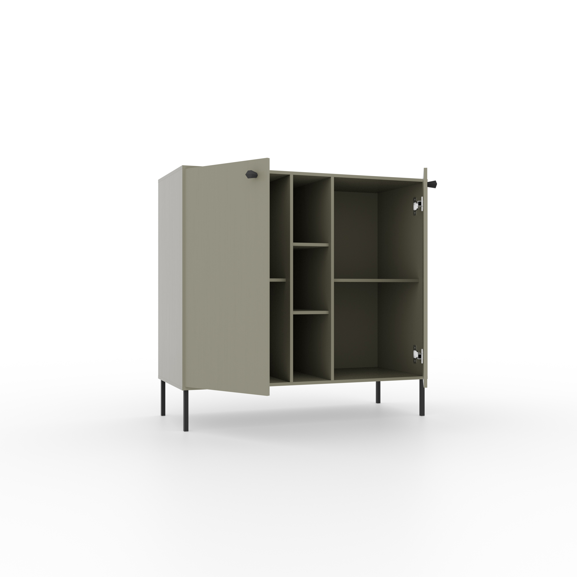 Tili 2D 3P Komód - Eukaliptusz fehér komód – Tili 2D 3P Komód - Eukaliptusz enteriőr fotó 3