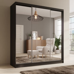 Tolóajtós gardrób Tola 200 tolóajtós szekrény - Fekete Fekete