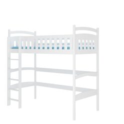 Emeletes ágy galériával matraccal MIAGO 180x80 - Fehér Fehér