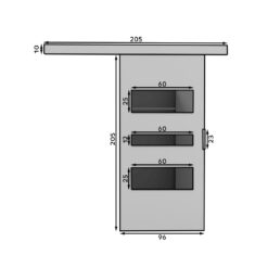 Fali tolóajtó CENTO 96 - Fehér