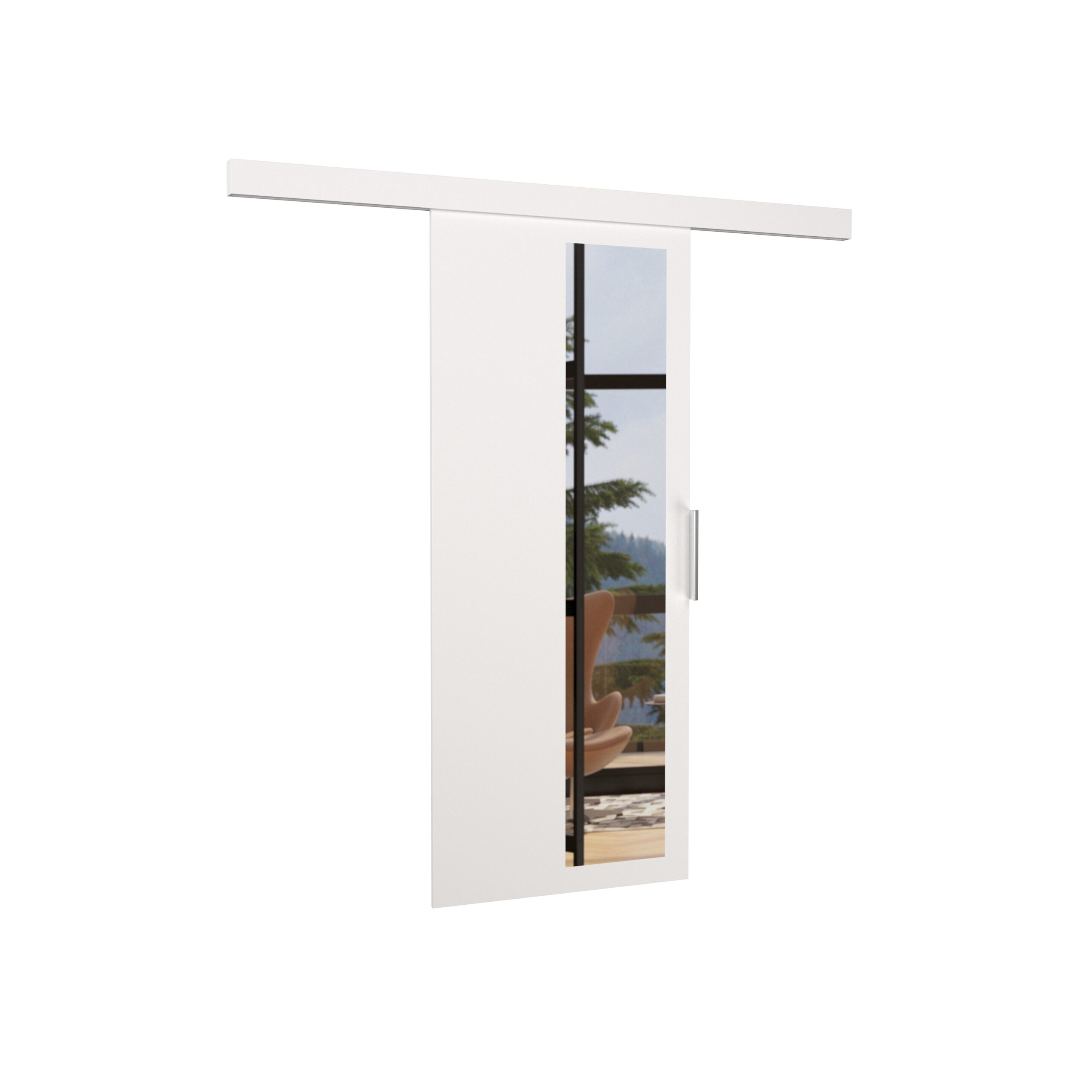 Falra szerelhető tolóajtó MALTA 76 - Fehér Fehér