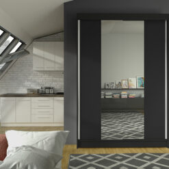 Tolóajtós gardrób Tolóajtós szekrény MARVIN 120 - Fekete Fekete