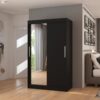 Tolóajtós gardrób Tolóajtós szekrény BARIO 120 - Fekete Tolóajtós szekrény BARIO 120