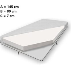 Gyerekágy Kétszemélyes ágy matracokkal CASIMO II CAT 160x80 - Fehér