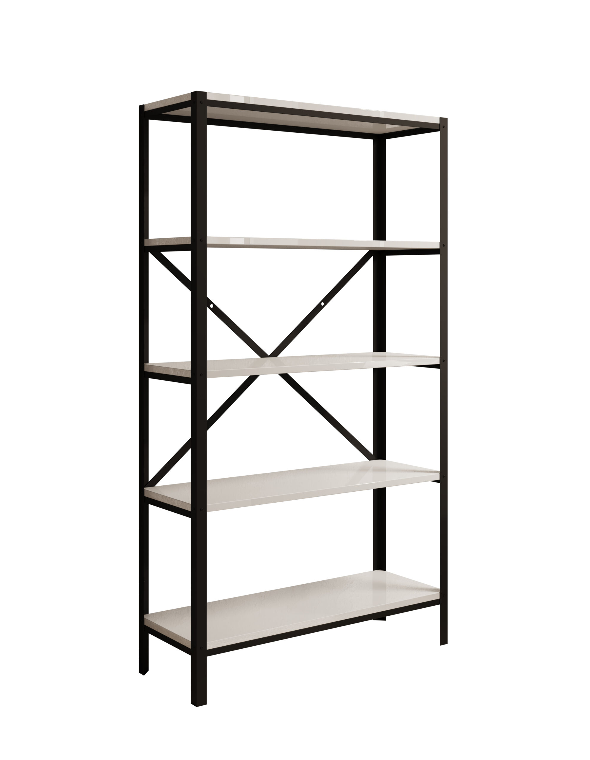 Könyvespolc Rene polc - Fekete Rene polc