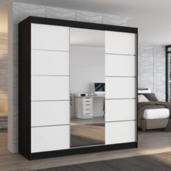 Biztonsági tükrös tolóajtós szekrény BERGEN 200