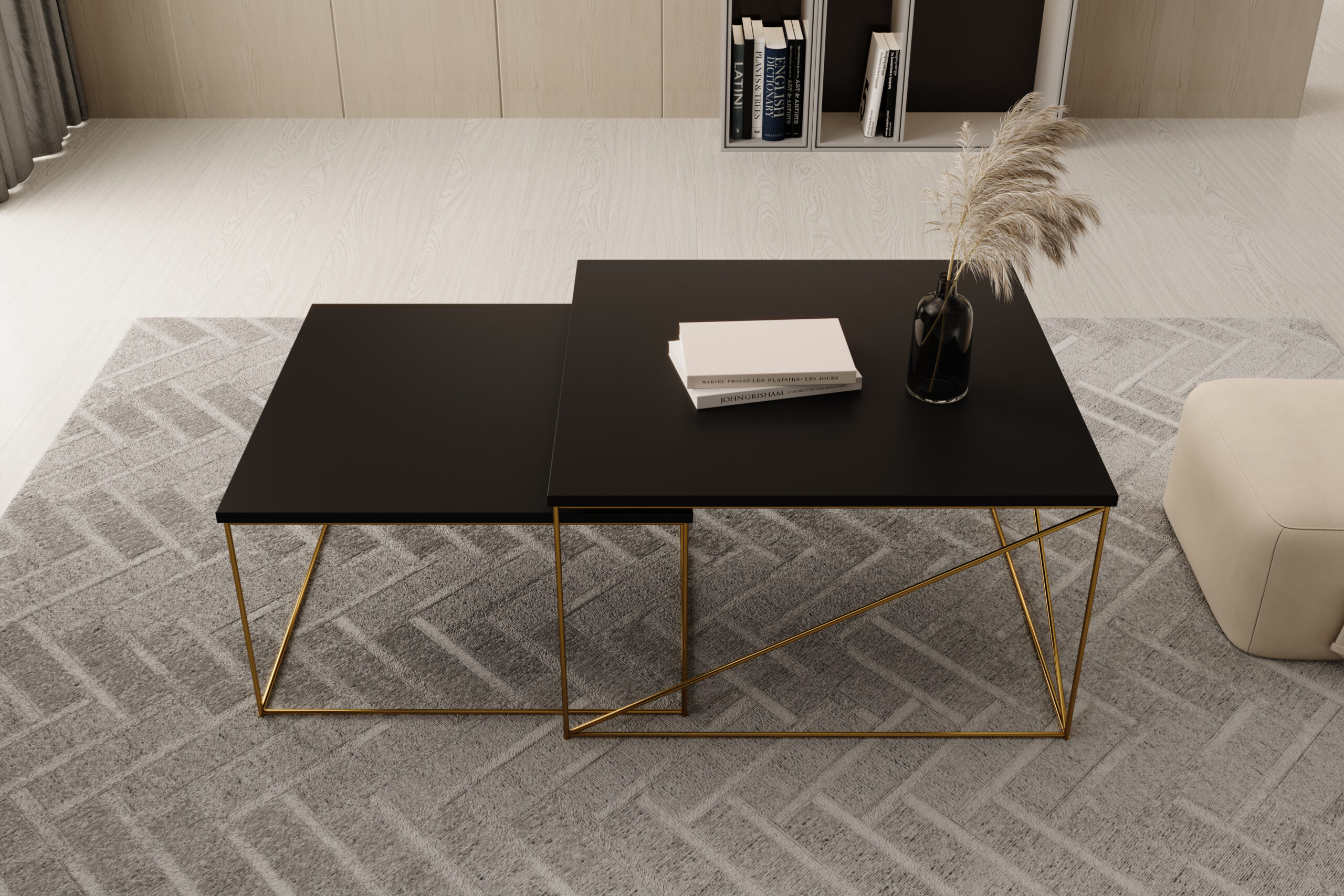 Licco 2in1 dohányzóasztal - Arany Licco 2in1 dohányzóasztal - Arany - Image 3