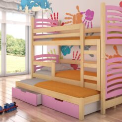 Háromszemélyes emeletes ágy matracokkal SORIA