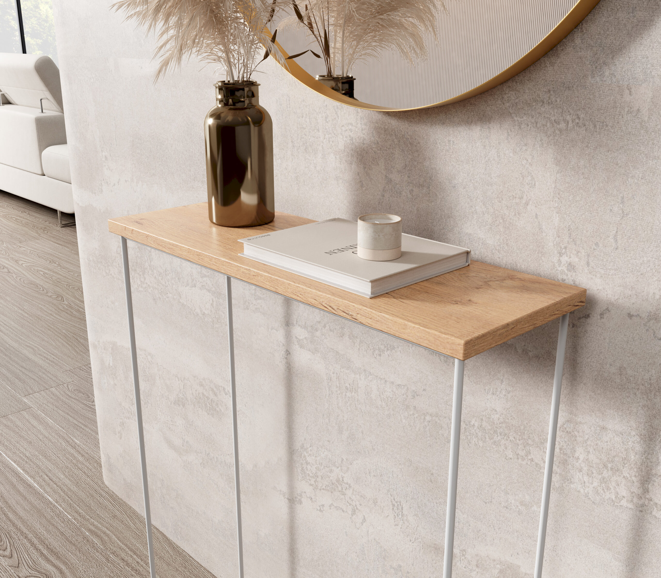 Sili konzol asztalka - Fehér Sili konzol asztalka - Fehér - Image 3